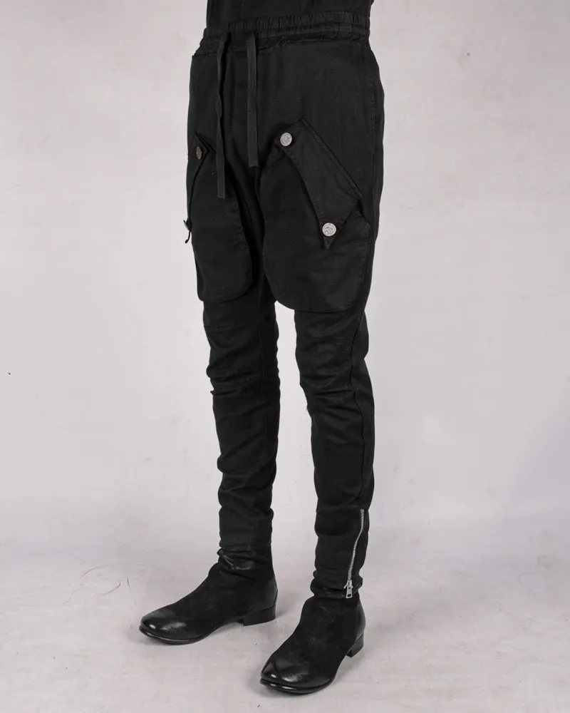 Stretch gabardina cotton trousers