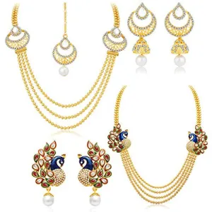 Sukkhi Fine Gold Plated Set of 2 Necklace Set Combo For Women