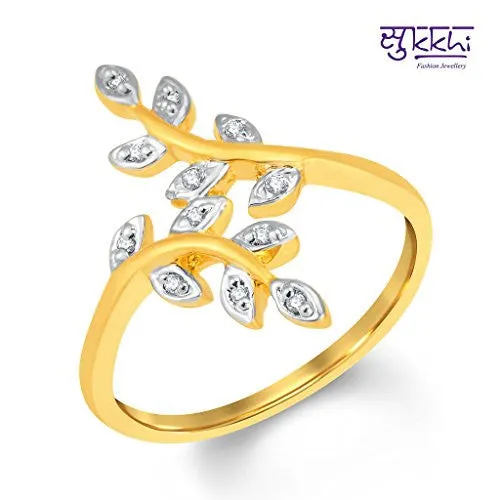 Sukkhi Ritzy Gold Plated CZ Set of 4 Ladies Ring Combo For Women