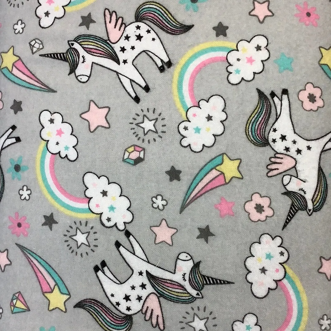 Super Snuggle-Unicorn & Rainbows-Flannel #UNICORN-F