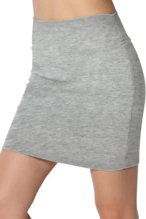 Sweet Hearts Mini Pencil Skirt for Women- Above Knee Basic Basic Bodycon Skirt Made in USA