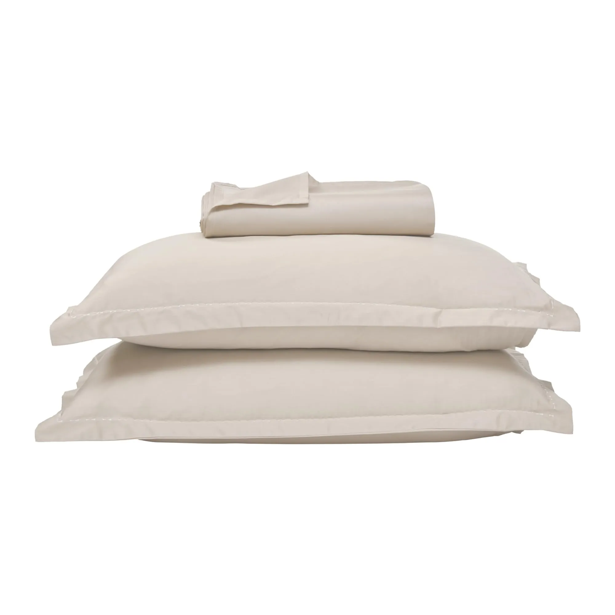 Trident Indulgence Thermal Comfort King 3-Piece Bedsheet Set, 100% Cotton, Bedsheet for Double Bed (1 King Size Bedsheet with 2 Pillow Covers) Superior Softness, 300 Thread Count-Snowfall White