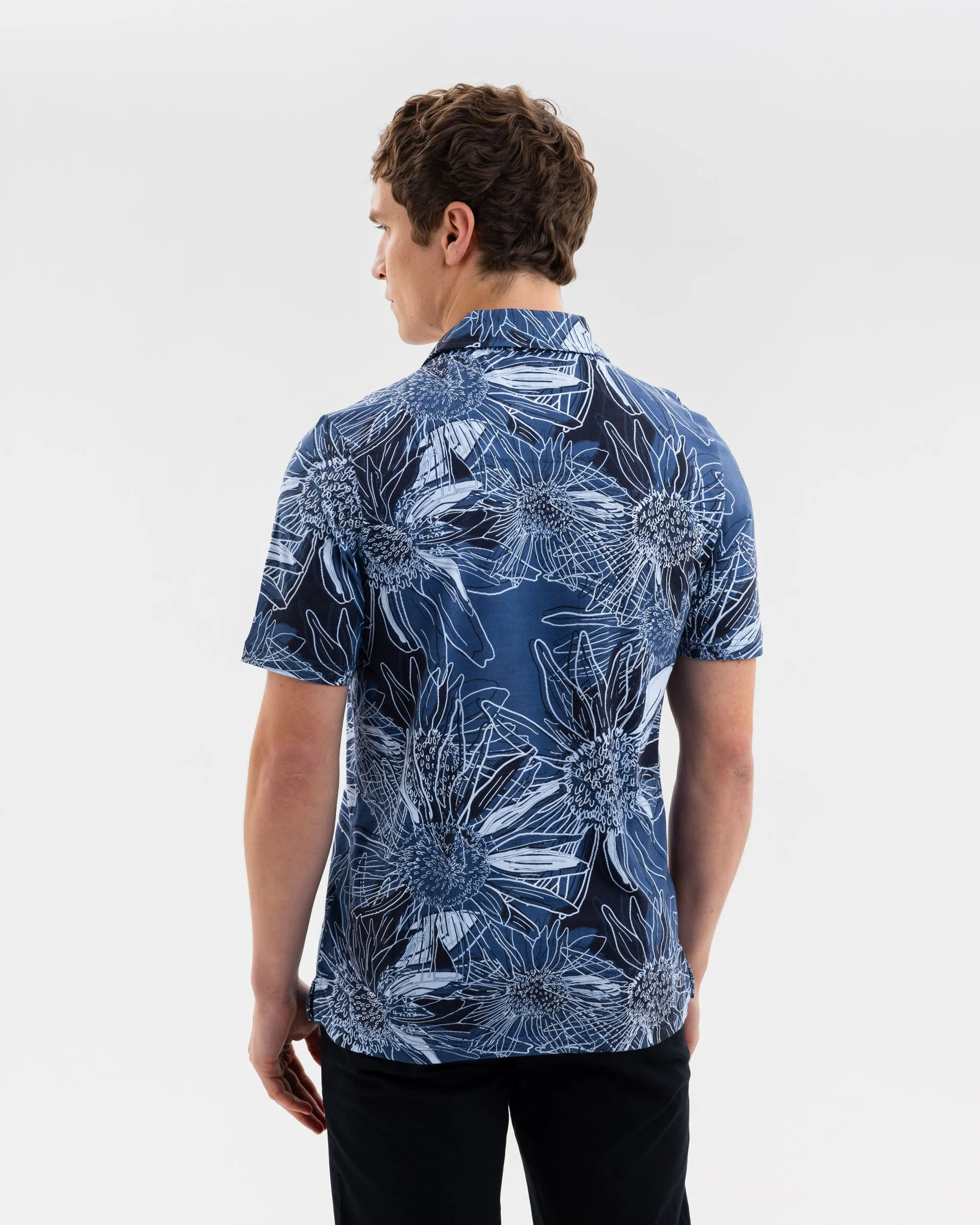 Tropical Flora Printed Polo
