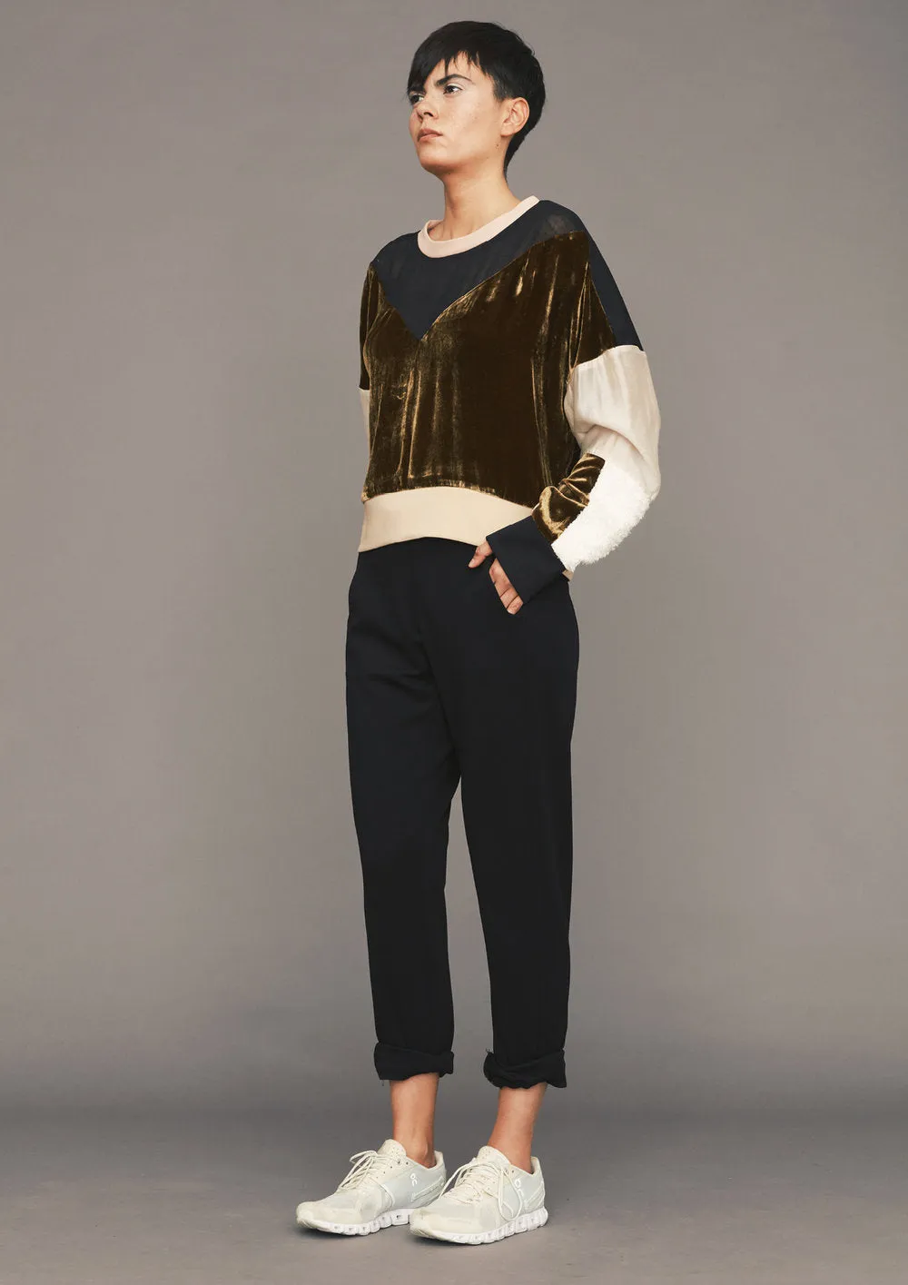 TROUSERS STRETCH - black