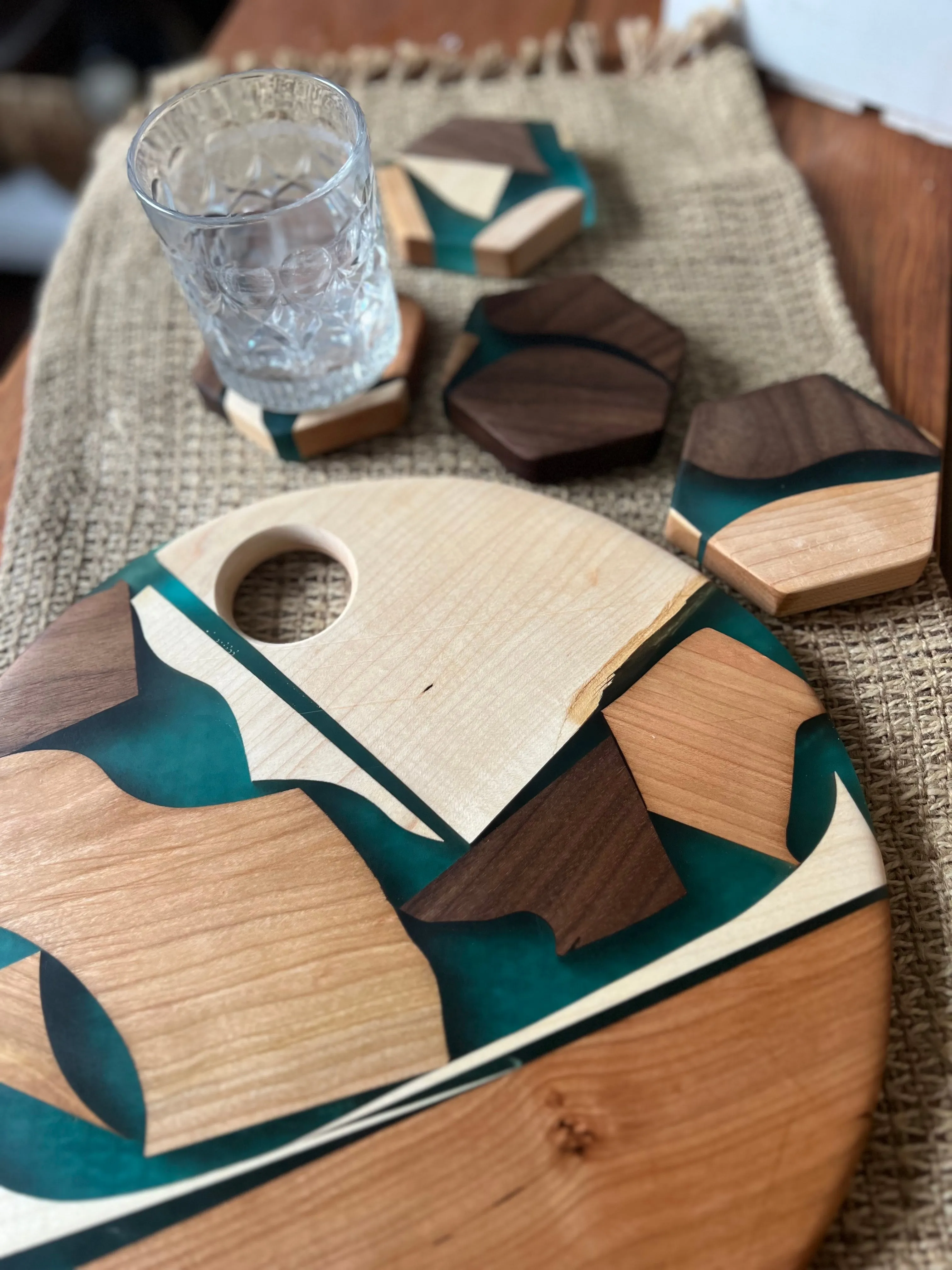 Upcycled Wood Serving Set