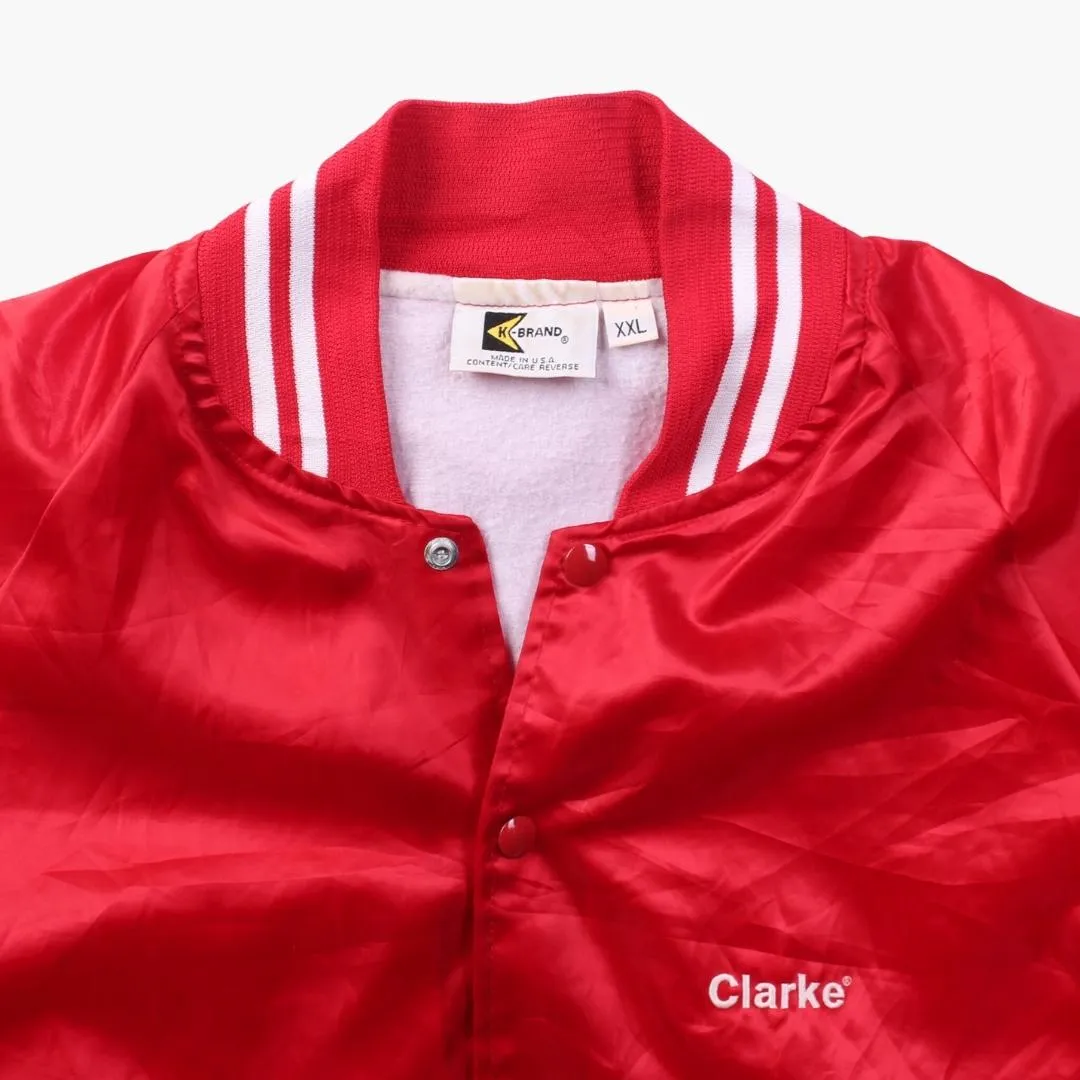 Vintage 'Clarke' Satin Bomber Jacket