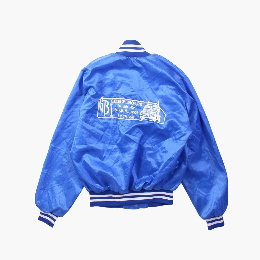 Vintage 'George Bros Inc' Satin Bomber Jacket