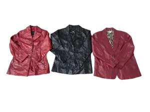 Vintage Leather Blazer Jackets - 10 Pcs
