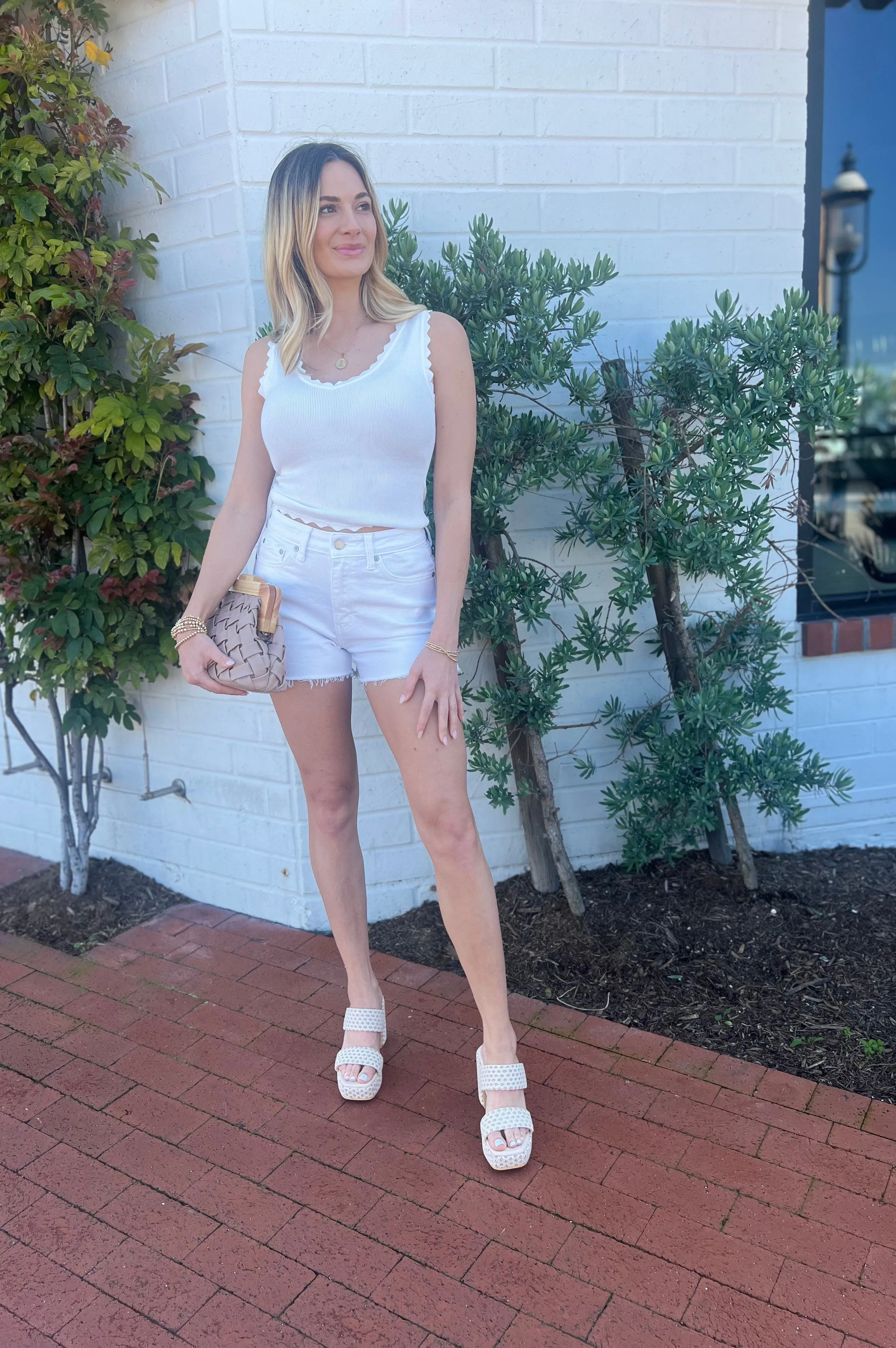 Vintage White Denim Cutoffs