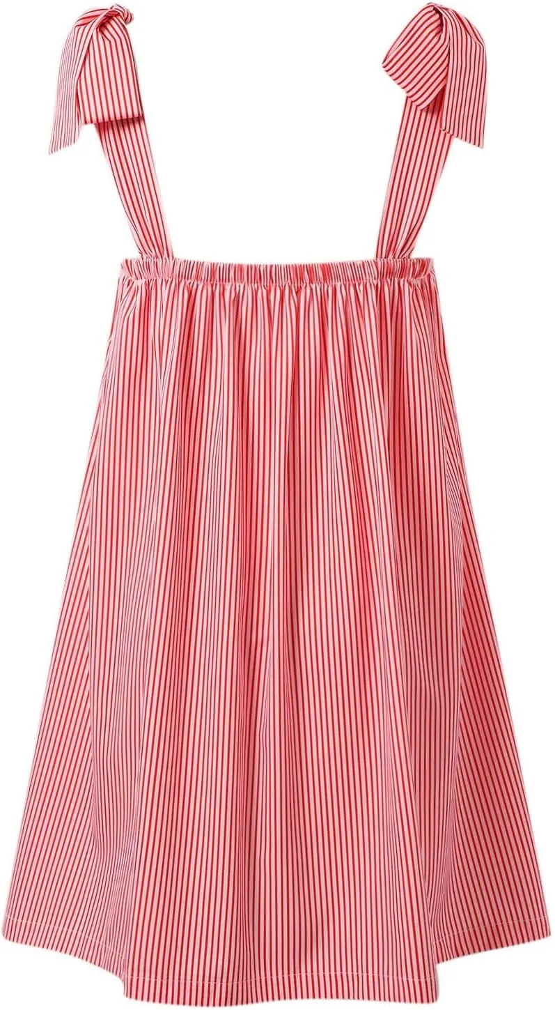 Women Floral Tie Shoulder Mini Dress Summer Cute Square Neck Loose Beach Short Dress Backless Boho Vocation Sundress