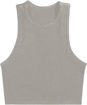 Women's Ribbed Tank Tops Knit Sleeveless Fitted Casual Tops Summer Slim Basic Tee Shirts Workout Lightweight Tank Tops