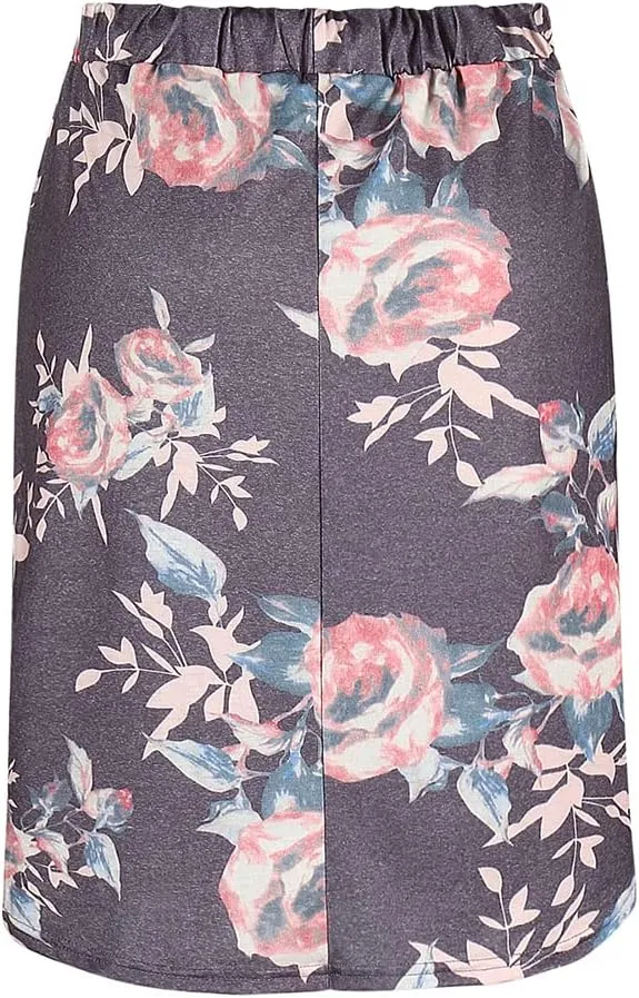 Womens Skirts Knee Length Pencil Skirts Elastic Midi Bodycon Solid Drawstring Daily Dresses