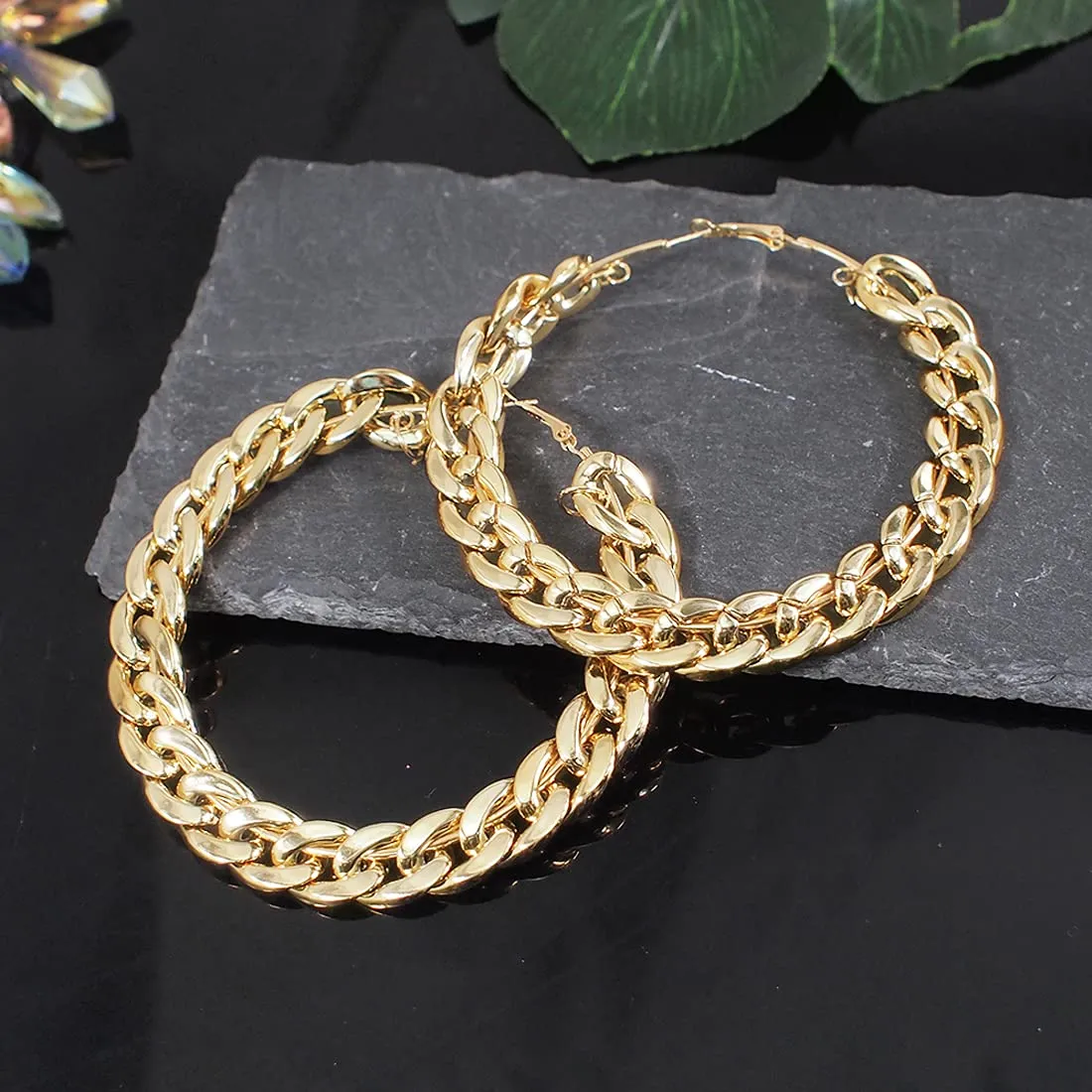 Yellow Chimes Hoop Earrings for Women Combo Of 2 Pairs Fashion Collection Gold Plated Clip On Hoop Earrings for Women and Girls