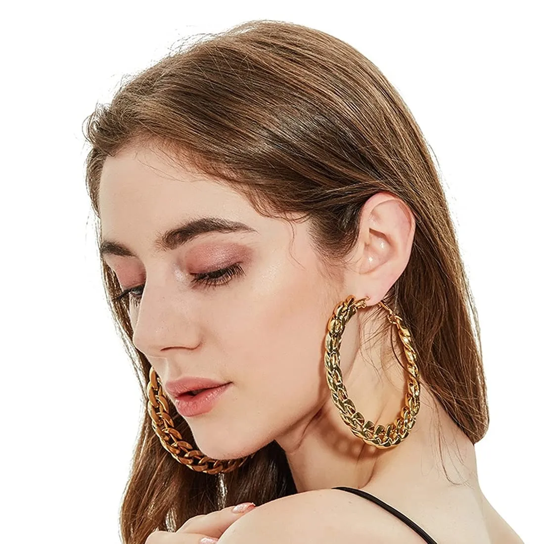 Yellow Chimes Hoop Earrings for Women Combo Of 2 Pairs Fashion Collection Gold Plated Clip On Hoop Earrings for Women and Girls