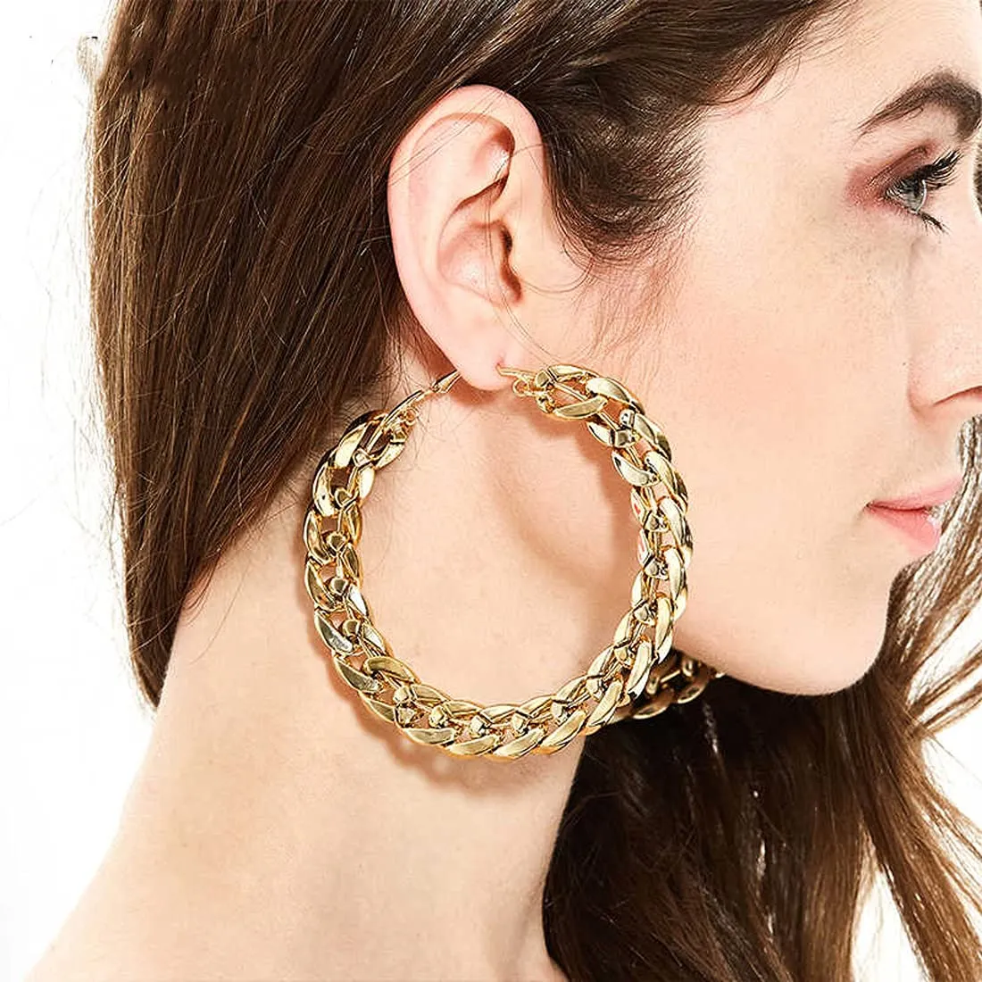 Yellow Chimes Hoop Earrings for Women Combo Of 2 Pairs Fashion Collection Gold Plated Clip On Hoop Earrings for Women and Girls